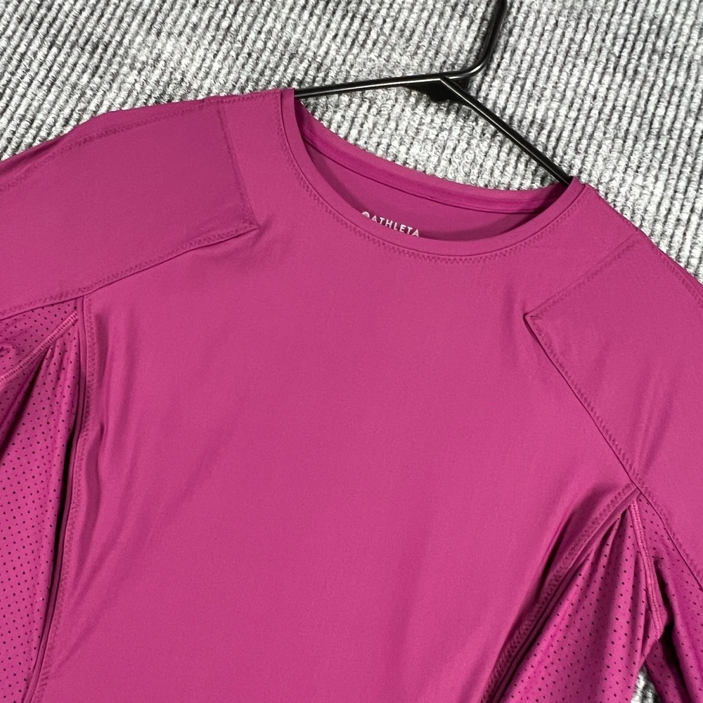 Athleta Shirt Womens‎ Medium Purple Long Sleeve Performance Training Active